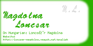 magdolna loncsar business card